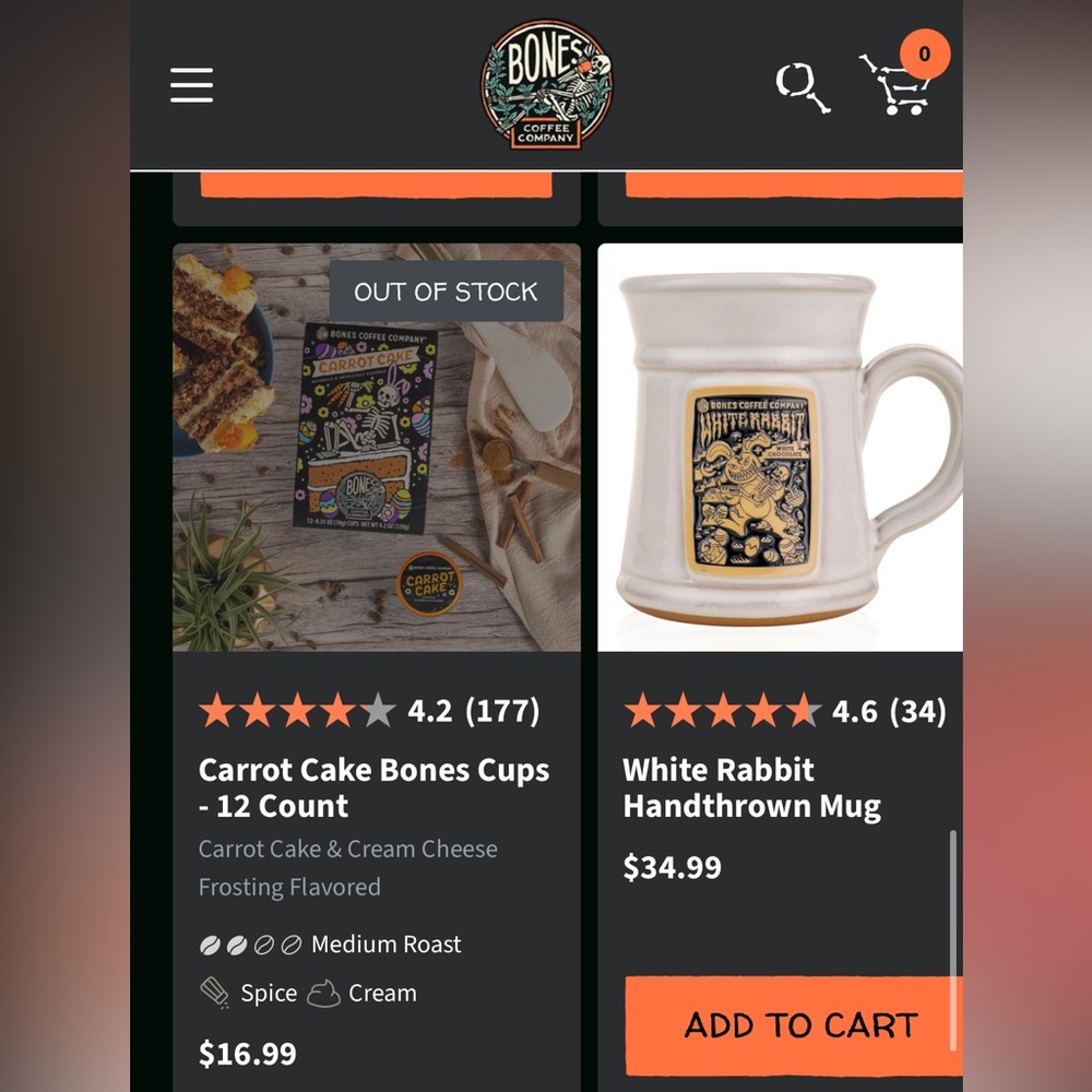 Bones Coffee Co. Paradise and Carrot Cake Coffee Bags - Picture 7 of 7